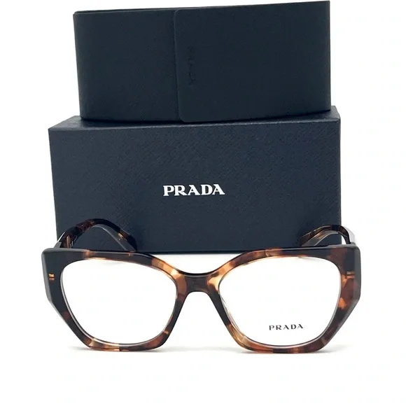 New - Prada PR 18WV 07R1O1 Caramel Tortoise / Demo Lens 52mm Eyeglasses